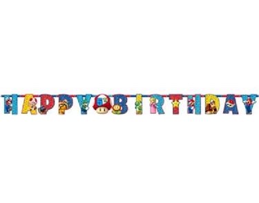 SUPER MARIO JUMBO LETTER BANNER