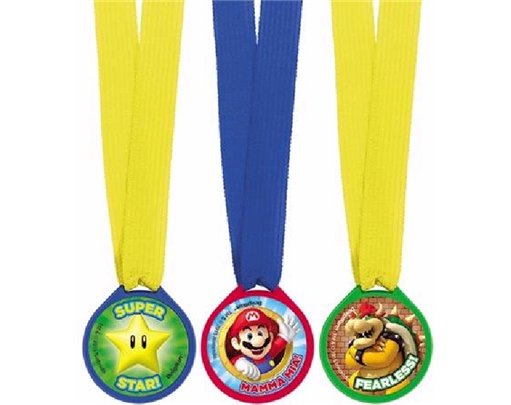 (12) SUPER MARIO MINI AWARD MEDALS
