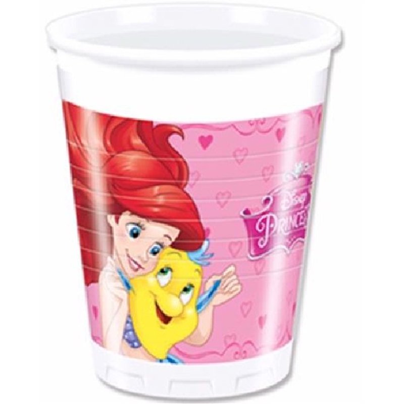 (8) DISNEY PRINCESS PLASTIC CUPS