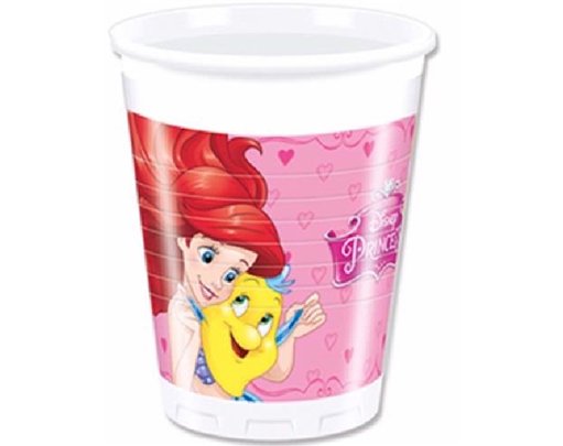 (8) DISNEY PRINCESS PLASTIC CUPS