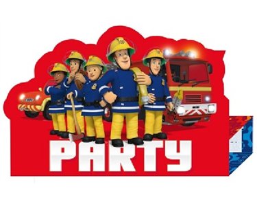 (8) FIREMAN SAM INVITES & ENVELOPES
