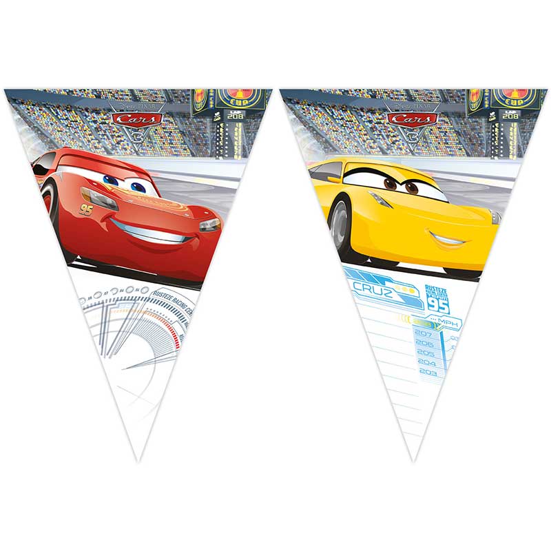 CARS 3 TRIANGLE FLAG BANNER