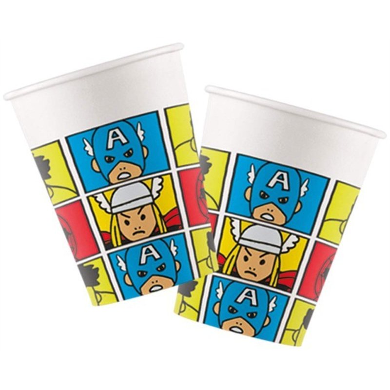 (8) 200ML AVENGERS POP COMIC CUPS