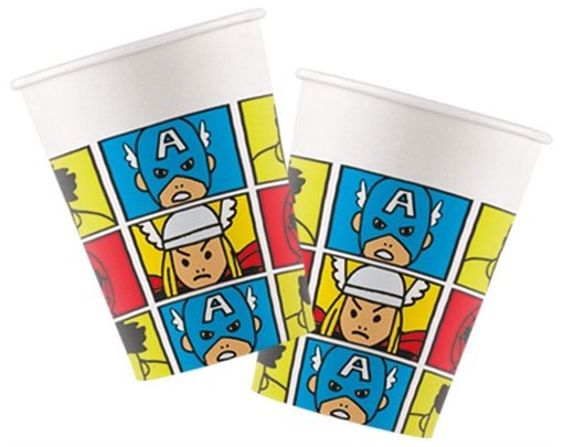 (8) 200ML AVENGERS POP COMIC CUPS
