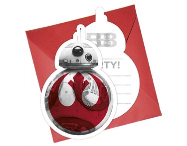 (6) STAR WARS THE LAST JEDI INVITATIONS