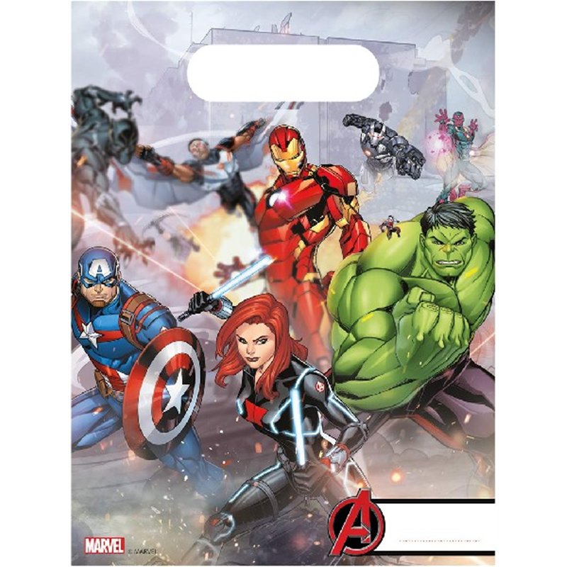 (6) MIGHTY AVENGERS PARTY BAGS