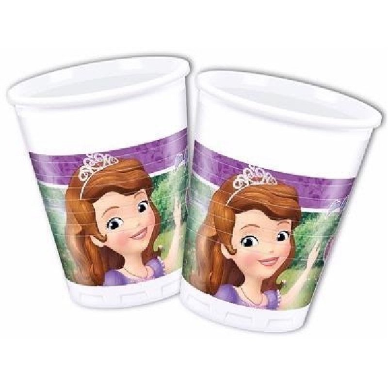(8) SOFIA THE FIRST PLASTIC CUPS