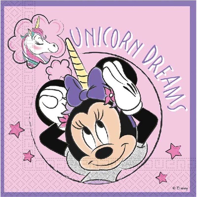 (20) 2PLY MINNIE UNICORN DREAMS PAPER NAPKINS