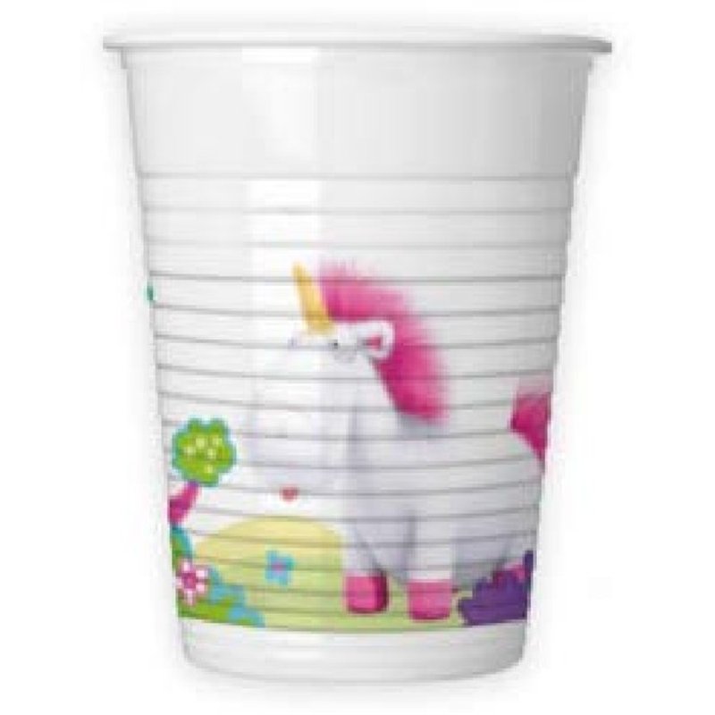 (8) 200ml DESPICABLE ME/FLUFFY CUPS