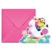 (6) DESPICABLE ME/FLUFFY INVITATIONS