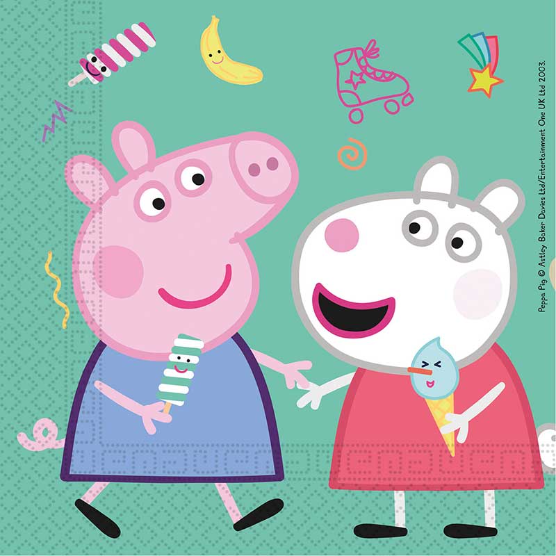 (20) 33CM PEPPA PIG NAPKINS