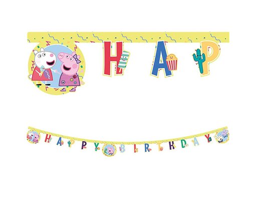 HAPPY BIRTHDAY PEPPA PIG BANNER