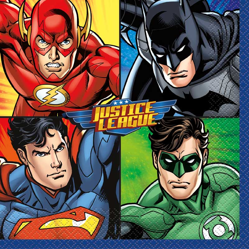 16PK JUSTICE LEAGUE LUNCHEON NAPKINS