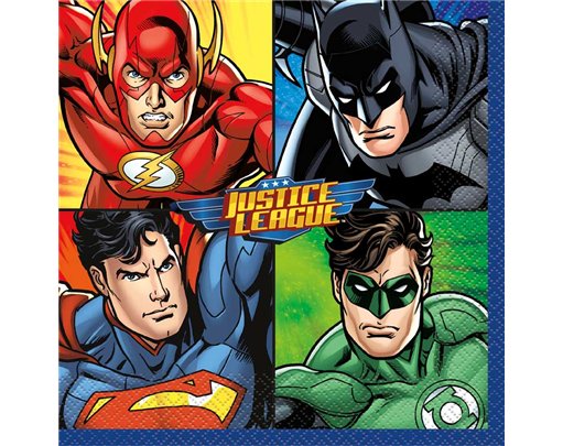 16PK JUSTICE LEAGUE LUNCHEON NAPKINS