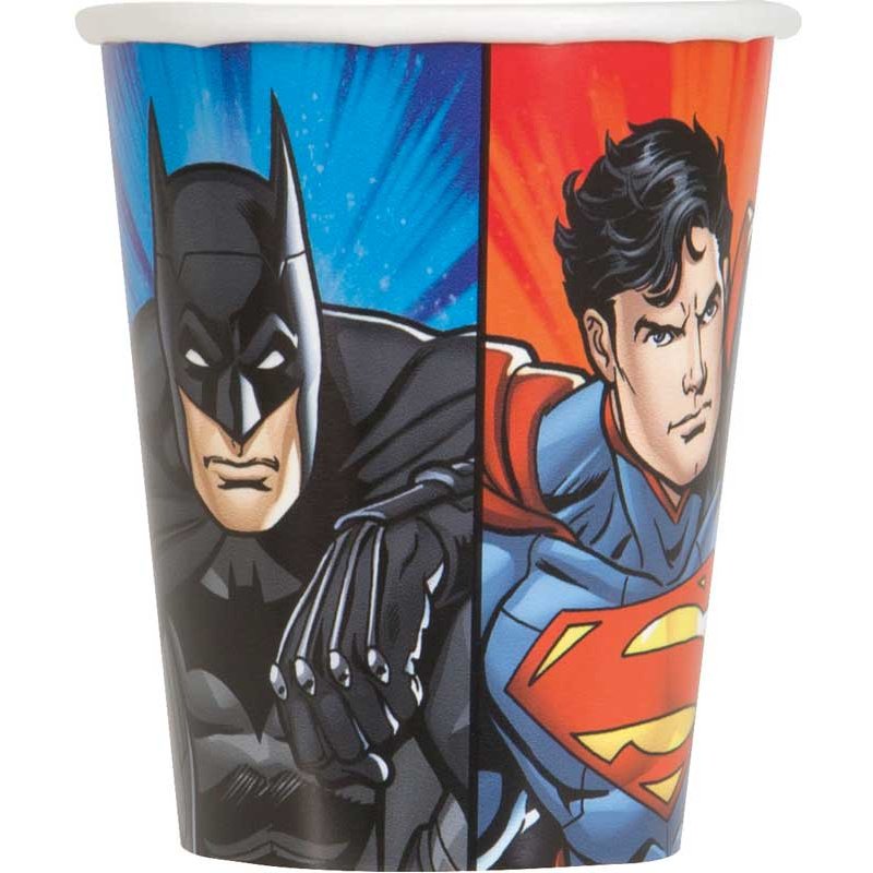 8PK 9oz JUSTICE LEAGUE PAPER CUPS