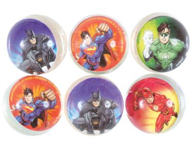 6PK JUSTICE LEAGUE BOUNCE BALLS