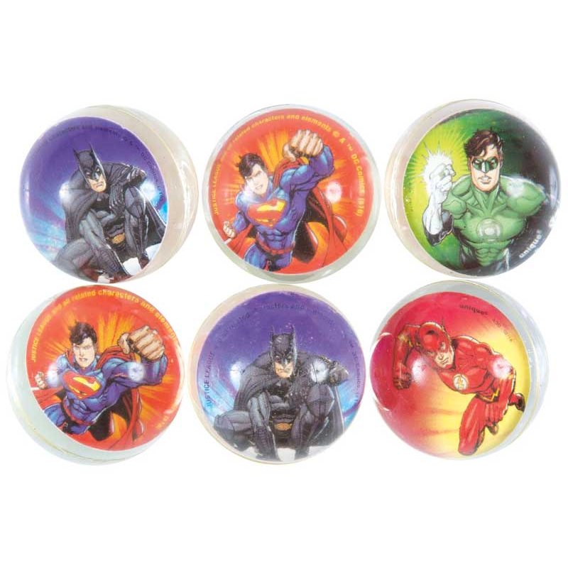 6PK JUSTICE LEAGUE BOUNCE BALLS