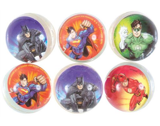 6PK JUSTICE LEAGUE BOUNCE BALLS