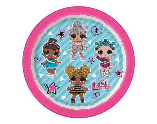 8PK 7in LOL SURPRISE PLATES