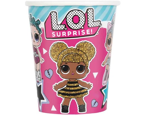 8PK 9oz LOL SURPRISE CUPS