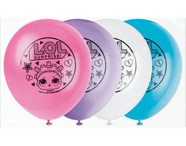8PK 12in LOL SURPRISE BALLOONS