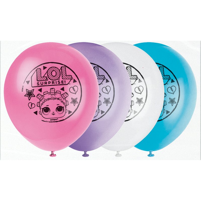 8PK 12in LOL SURPRISE BALLOONS