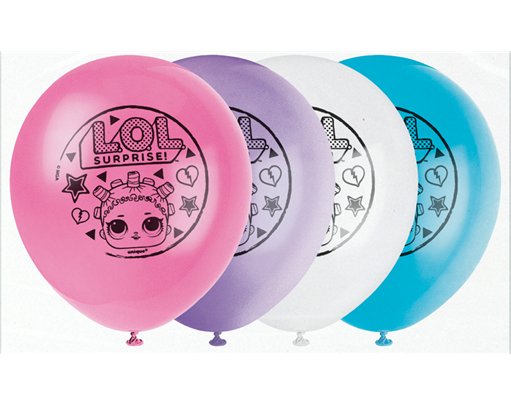 8PK 12in LOL SURPRISE BALLOONS