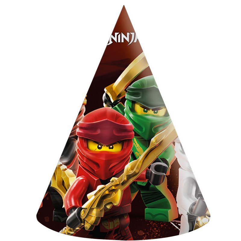 6PK LEGO NINJAGO PARTY HATS