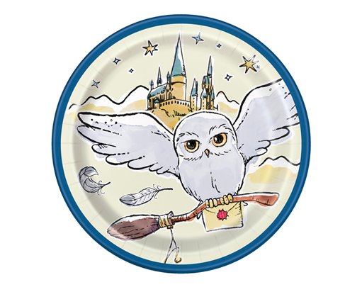 8PK 7in HARRY POTTER PLATES