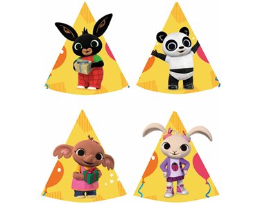 8PK BING PAPER CONE HATS