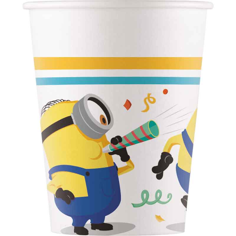 8PK 200ml MINIONS THE RISE OF GRU PAPER CUPS