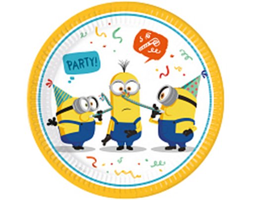 8PK 23cm MINIONS THE RISE OF GRU PAPER PLATES