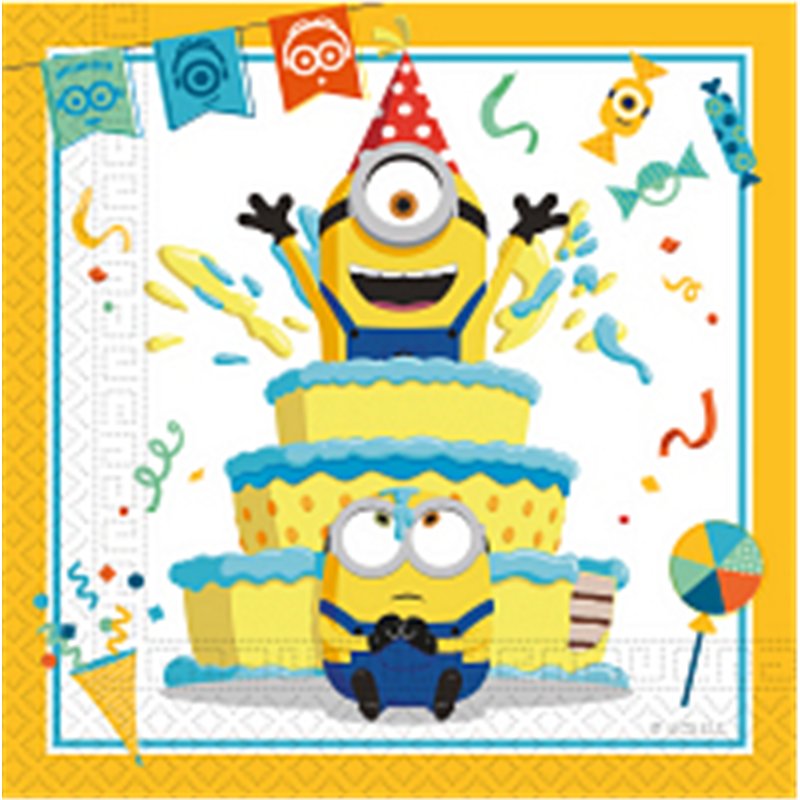 20PK MINIONS THE RISE OF GRU NAPKINS