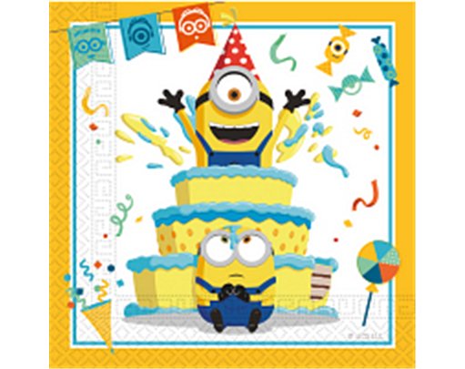 20PK MINIONS THE RISE OF GRU NAPKINS