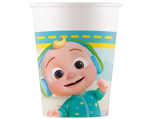 8PK 200ml COCOMELON PAPER CUPS