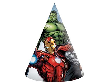 6PK AVENGERS INFINITY STONES PARTY HATS