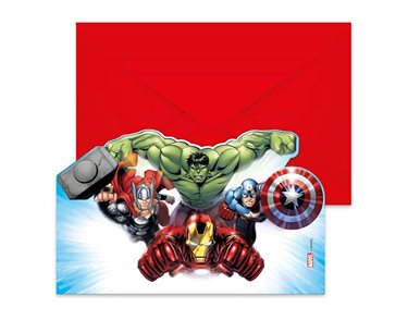 6PK AVENGERS INFINITY STONES INVITATIONS