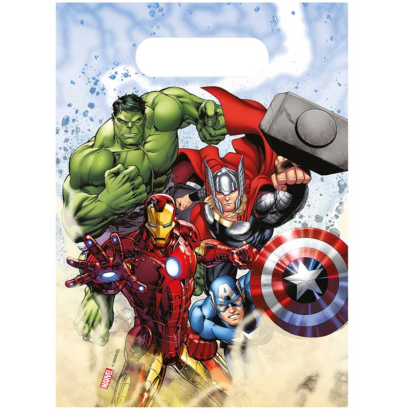 6PK AVENGERS INFINITY STONES PARTY BAGS