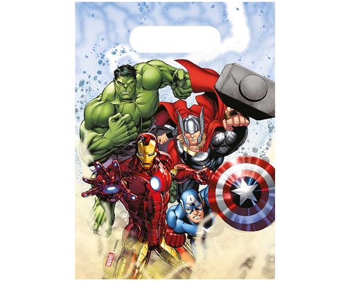 6PK AVENGERS INFINITY STONES PARTY BAGS