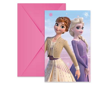 6PK FROZEN II WIND SPIRIT INVITATIONS