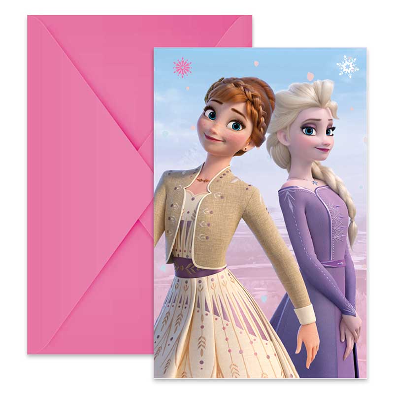6PK FROZEN II WIND SPIRIT INVITATIONS