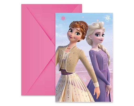 6PK FROZEN II WIND SPIRIT INVITATIONS