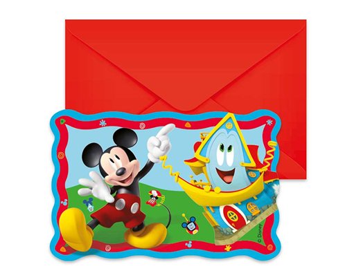 6PK MICKEY ROCK THE HOUSE INVITATIONS