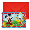 6PK MICKEY ROCK THE HOUSE INVITATIONS