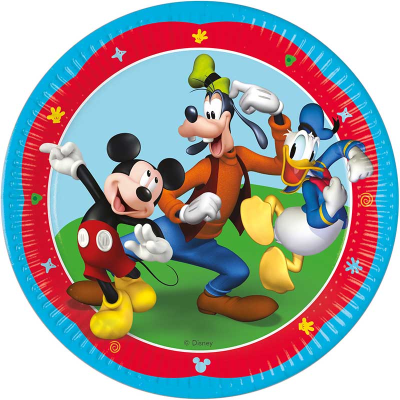 8PK 23cm MICKEY ROCK THE HOUSE PLATES