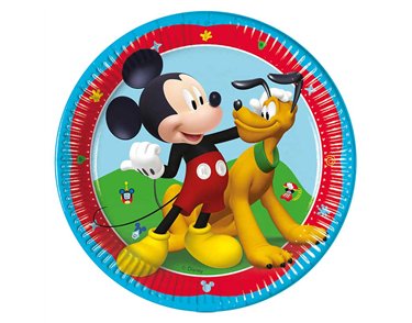 8PK 20cm MICKEY ROCK THE HOUSE PLATES