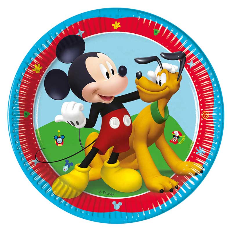 8PK 20cm MICKEY ROCK THE HOUSE PLATES