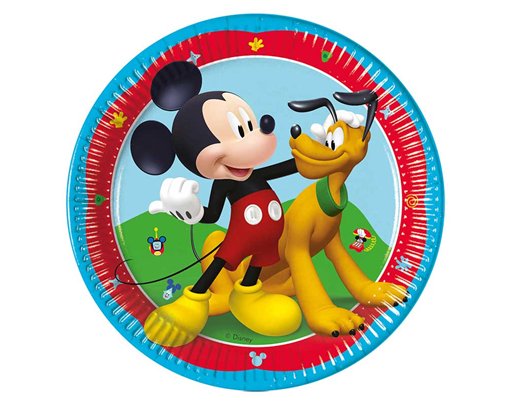 8PK 20cm MICKEY ROCK THE HOUSE PLATES