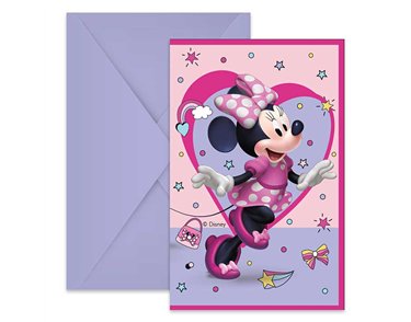 6PK MINNIE JUNIOR INVITATIONS