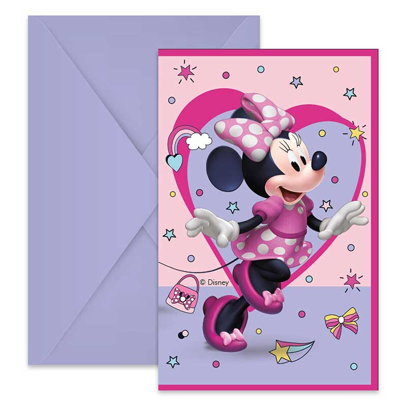 6PK MINNIE JUNIOR INVITATIONS